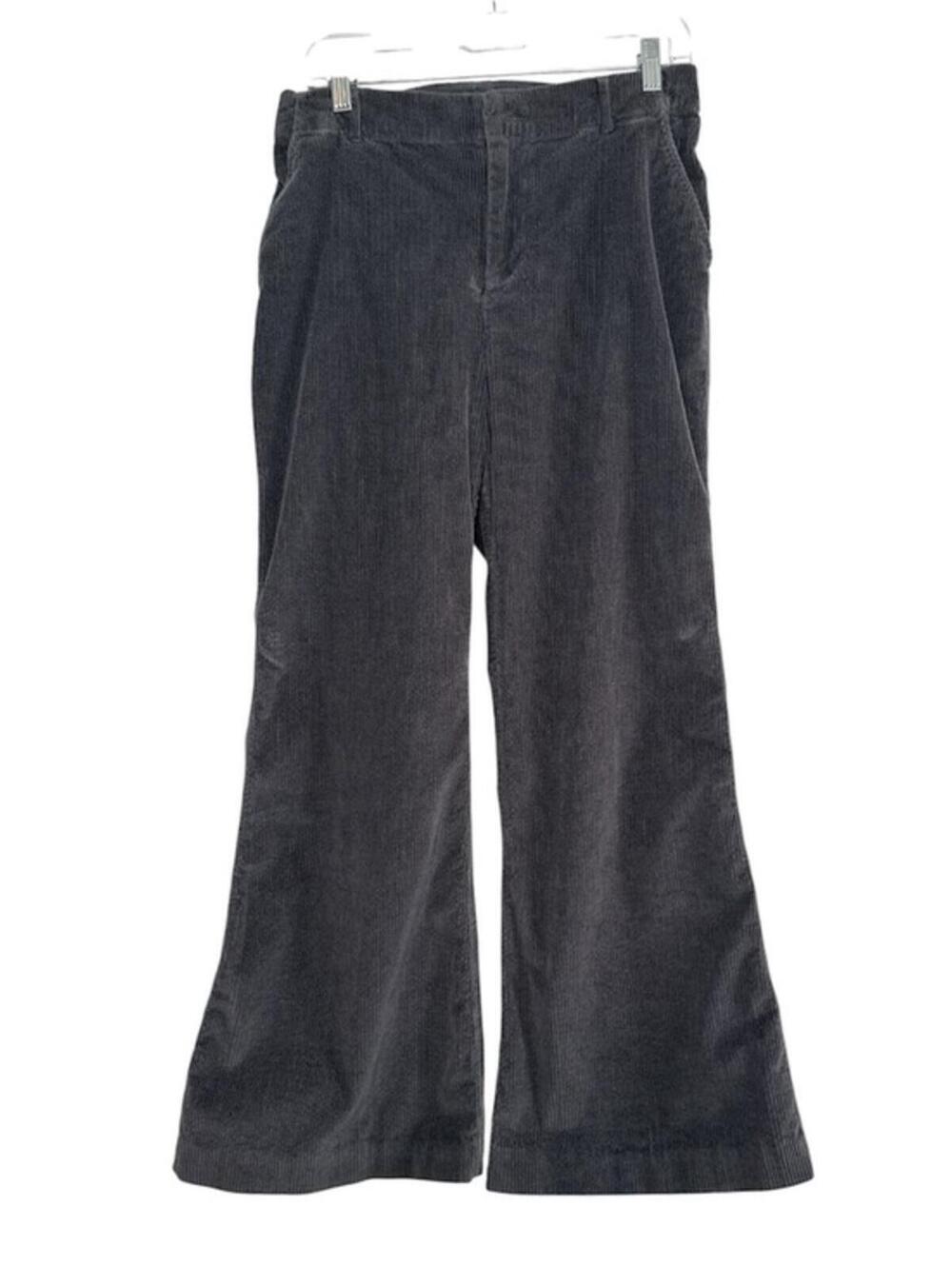 Treasure & Bond Women's Gray Corduroy High Rise Wide Leg Pants Size 8